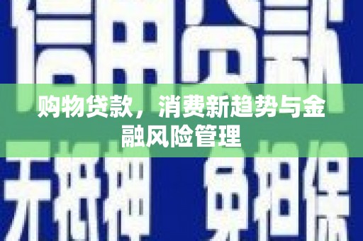 郴州购物贷款，消费新趋势与金融风险管理