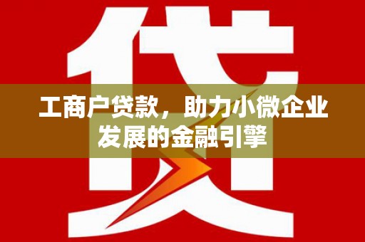 郴州工商户贷款，助力小微企业发展的金融引擎