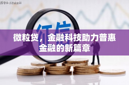 郴州微粒贷，金融科技助力普惠金融的新篇章