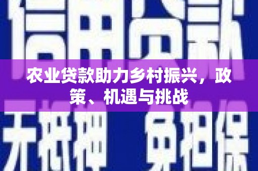 郴州农业贷款助力乡村振兴，政策、机遇与挑战
