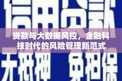 郴州贷款与大数据风控，金融科技时代的风险管理新范式