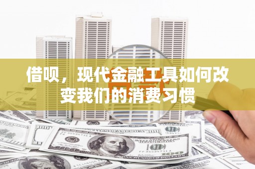 郴州借呗，现代金融工具如何改变我们的消费习惯
