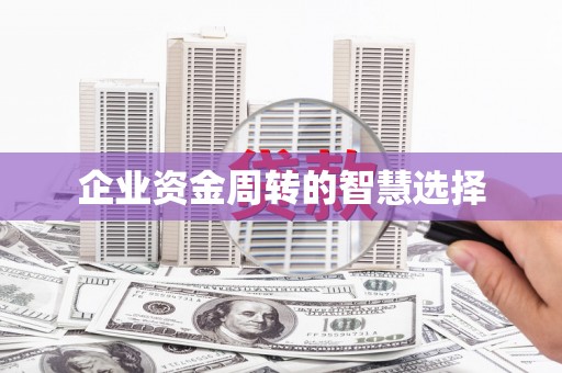 郴州企业资金周转的智慧选择
