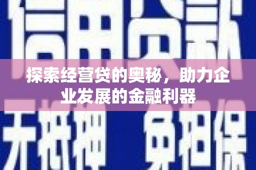 郴州探索经营贷的奥秘，助力企业发展的金融利器