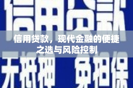 郴州信用贷款，现代金融的便捷之选与风险控制