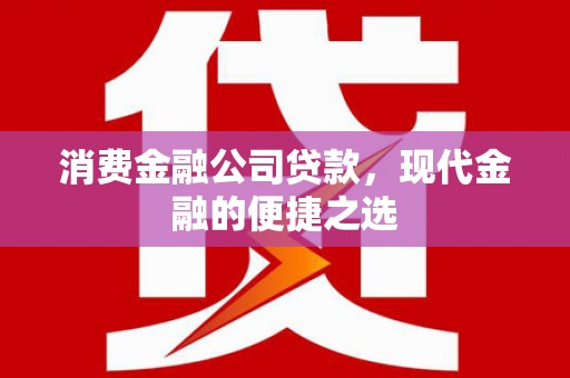 郴州消费金融公司贷款，现代金融的便捷之选