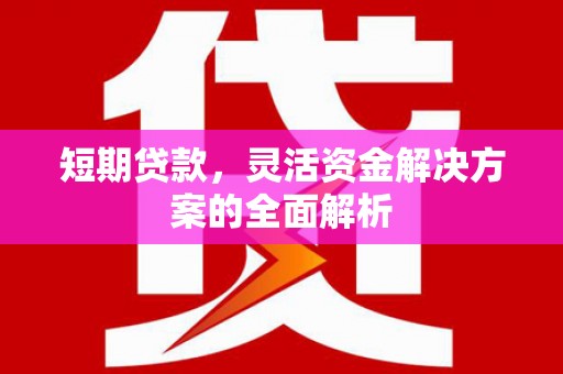 郴州短期贷款，灵活资金解决方案的全面解析