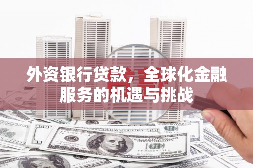 郴州外资银行贷款，全球化金融服务的机遇与挑战