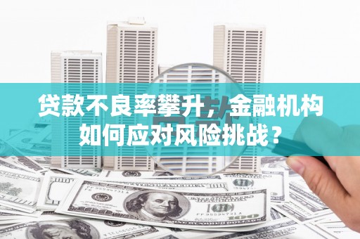 郴州贷款不良率攀升，金融机构如何应对风险挑战？