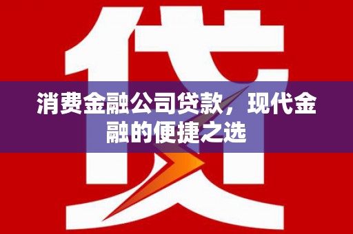 郴州消费金融公司贷款，现代金融的便捷之选