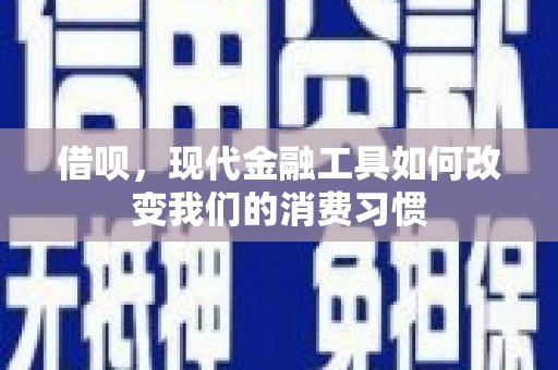 郴州借呗，现代金融工具如何改变我们的消费习惯