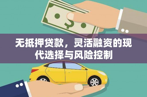 郴州无抵押贷款，灵活融资的现代选择与风险控制