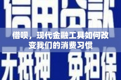 郴州借呗，现代金融工具如何改变我们的消费习惯