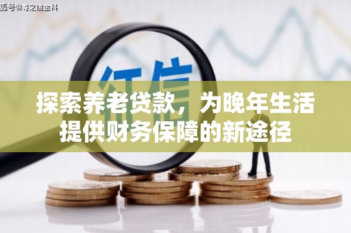 郴州探索养老贷款，为晚年生活提供财务保障的新途径