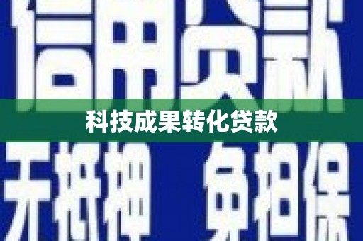 郴州科技成果转化贷款