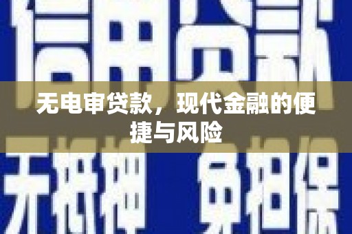 郴州无电审贷款，现代金融的便捷与风险