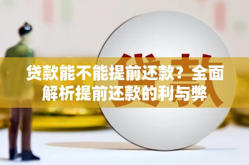 郴州贷款能不能提前还款？全面解析提前还款的利与弊