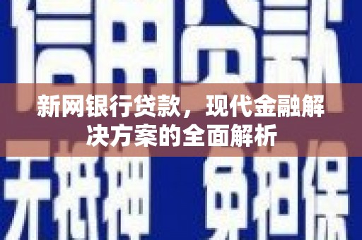 郴州新网银行贷款，现代金融解决方案的全面解析