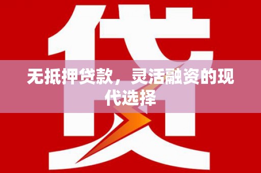 郴州无抵押贷款，灵活融资的现代选择