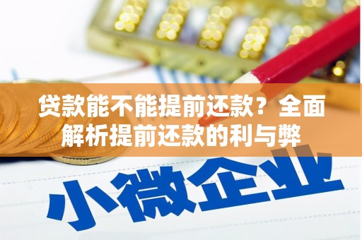 郴州贷款能不能提前还款？全面解析提前还款的利与弊