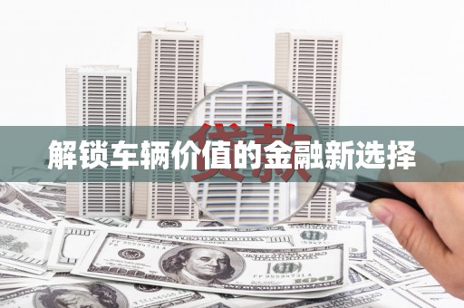 郴州解锁车辆价值的金融新选择