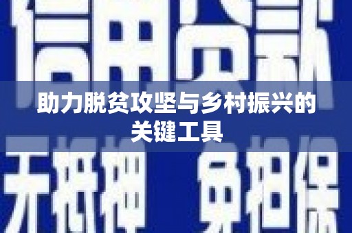 郴州助力脱贫攻坚与乡村振兴的关键工具