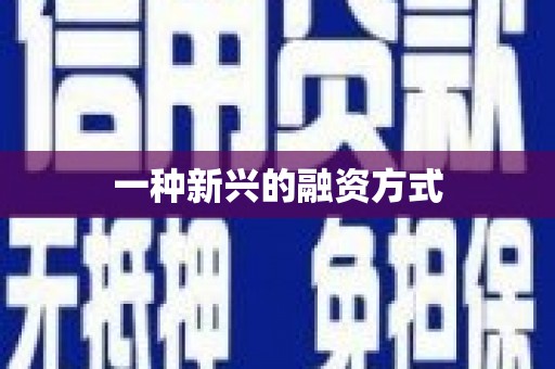 郴州一种新兴的融资方式