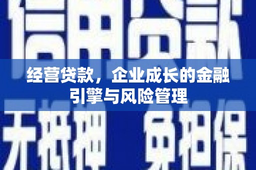 郴州经营贷款，企业成长的金融引擎与风险管理